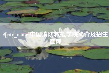 芜湖中国消防救援学院简介及招生章程