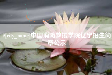 芜湖中国消防救援学院辽宁招生简章公示