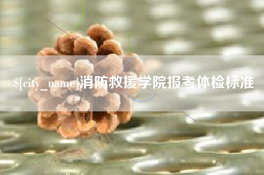 芜湖消防救援学院报考体检标准