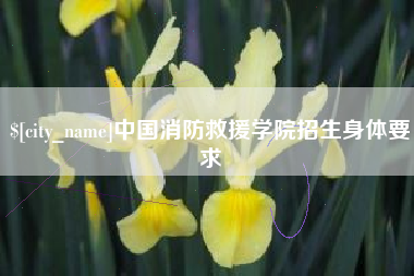 芜湖中国消防救援学院招生身体要求