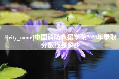 芜湖中国消防救援学院2020年录取分数线是多少