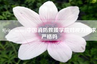 芜湖中国消防救援学院对视力要求严格吗
