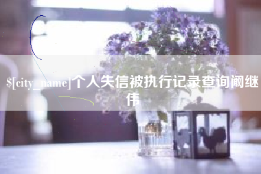 芜湖个人失信被执行记录查询阚继伟