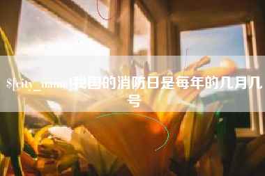 芜湖我国的消防日是每年的几月几号