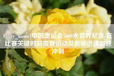 芜湖中国奥运会5000米世界纪录-在比赛关键时刻需要运动员能够迅速加速冲刺