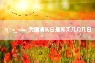 芜湖我国消防日是哪天几月几日