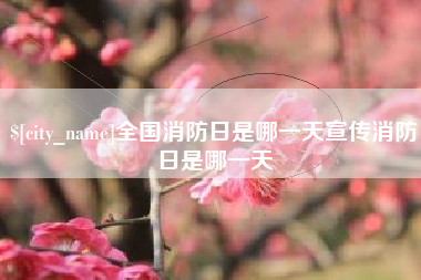芜湖全国消防日是哪一天宣传消防日是哪一天
