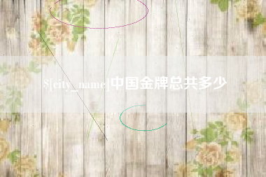 芜湖中国金牌总共多少