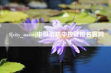 芜湖中级消防中控证报名官网
