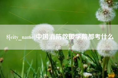 芜湖中国消防救援学院都考什么