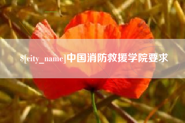芜湖中国消防救援学院要求
