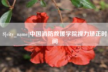 芜湖中国消防救援学院视力矫正时间