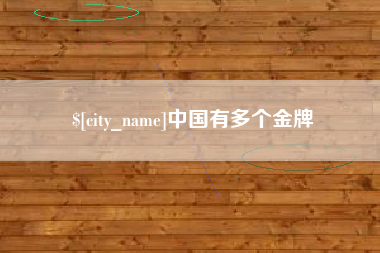 芜湖中国有多个金牌