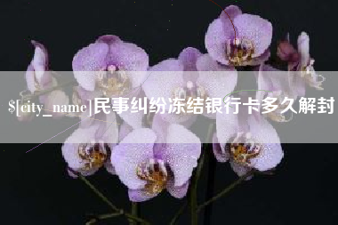 芜湖民事纠纷冻结银行卡多久解封