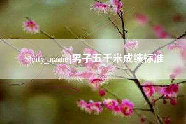 芜湖男子五千米成绩标准