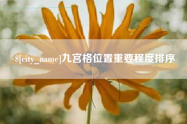芜湖九宫格位置重要程度排序