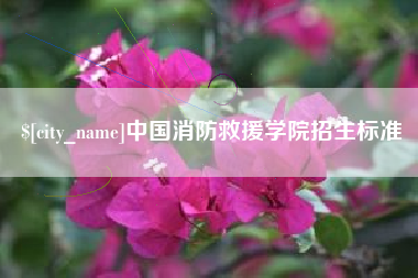 芜湖中国消防救援学院招生标准
