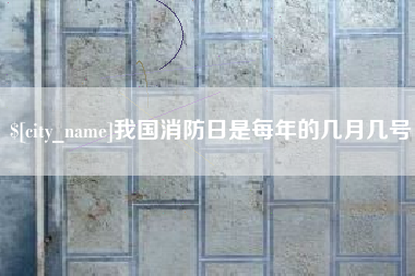 芜湖我国消防日是每年的几月几号
