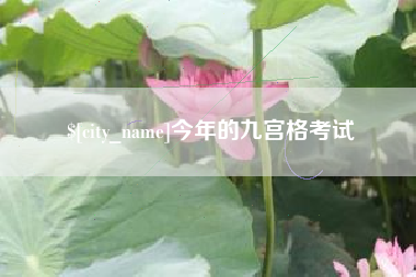 芜湖今年的九宫格考试