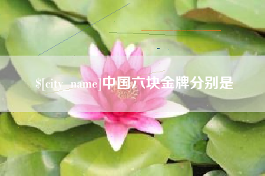 芜湖中国六块金牌分别是
